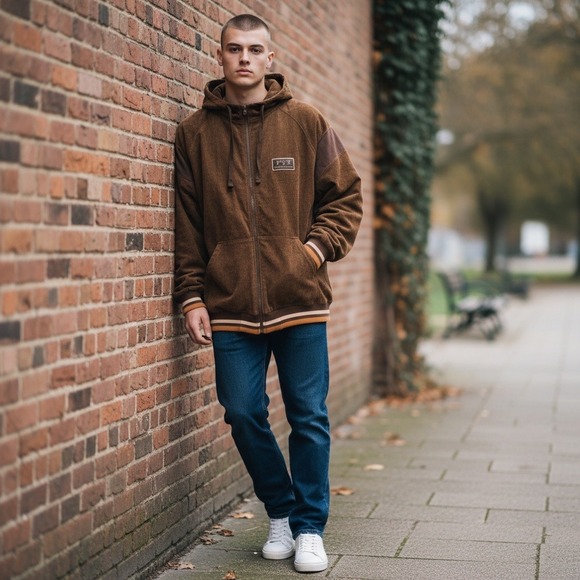 Fliers Yachtsmen Other - Vintage Fliers Yachtsmen's Brown Velour Zip Up Hoodie Jacket  2XL